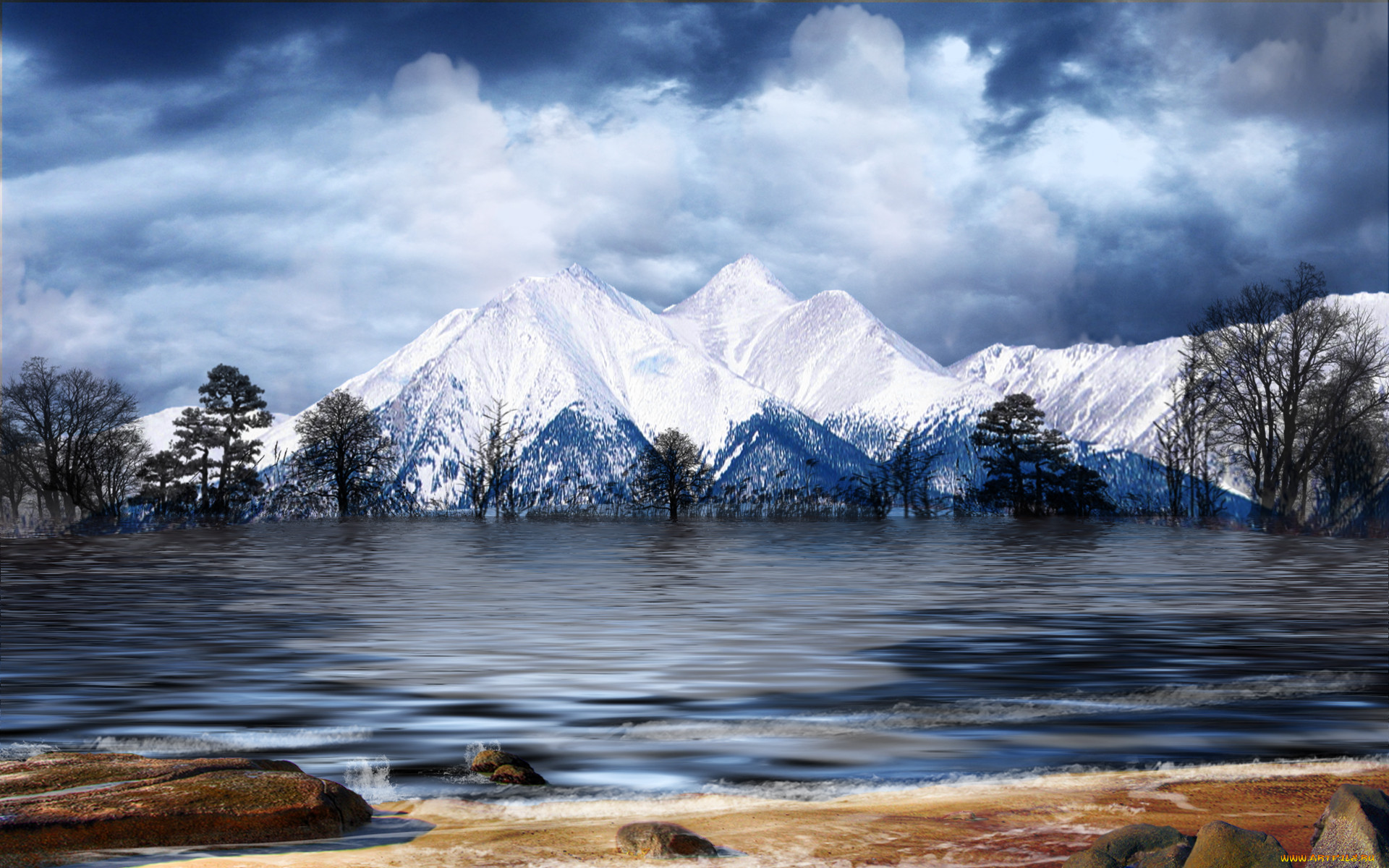 snowcaps, 3, , nature, landscape, , , , , 